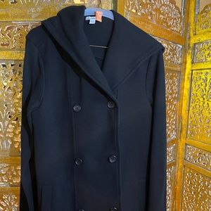JAMES PERSE Hooded Cotton Double Breasted Jacket (Size 4/XL)